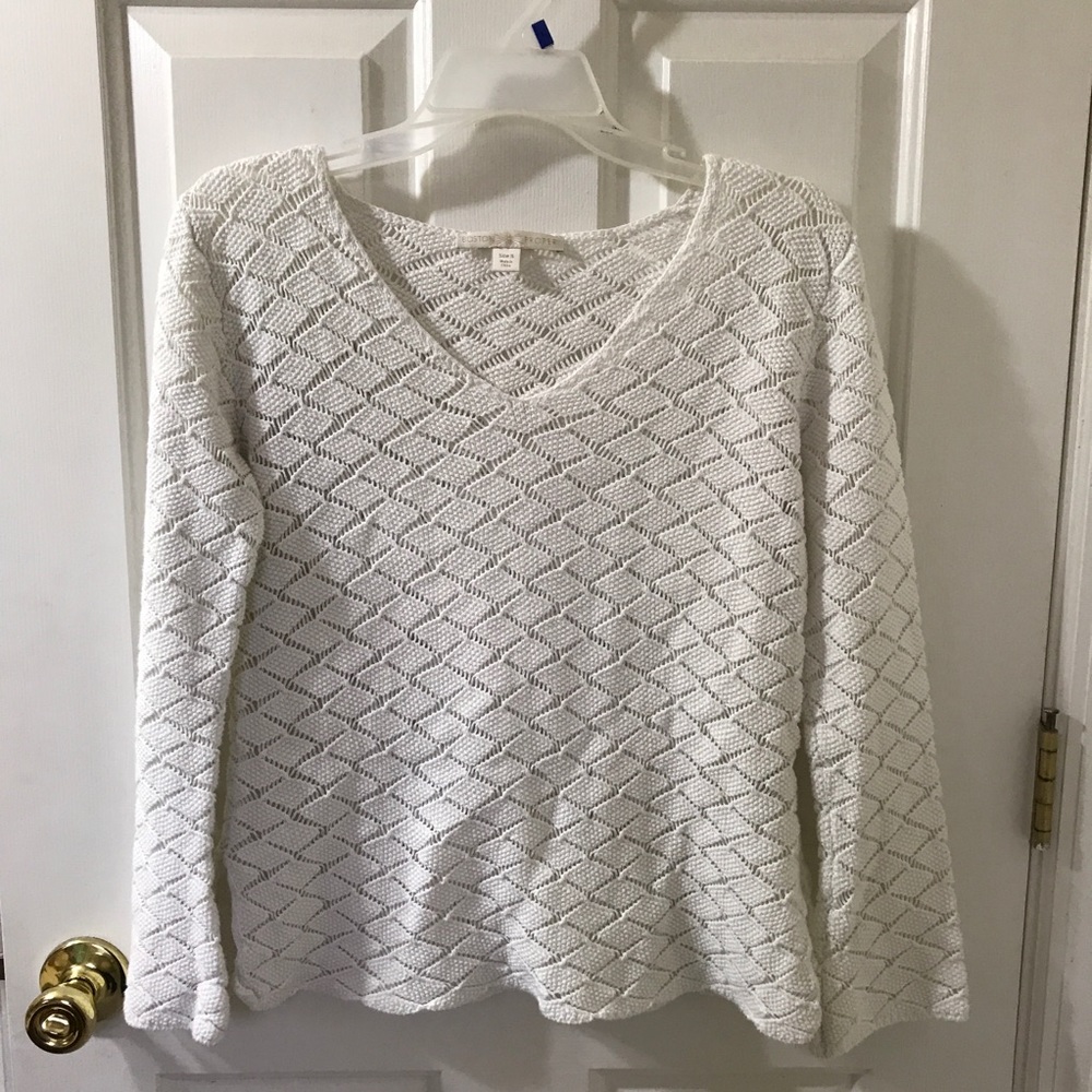 Boston Proper Crochet Sweater